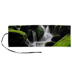 Waterfall Moss Korea Mountain Valley Green Forest Roll Up Canvas Pencil Holder (m) by Ndabl3x