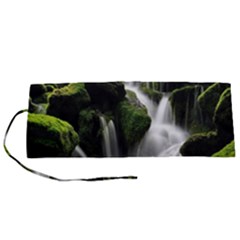 Waterfall Moss Korea Mountain Valley Green Forest Roll Up Canvas Pencil Holder (s) by Ndabl3x