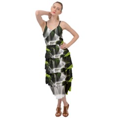 Waterfall Moss Korea Mountain Valley Green Forest Layered Bottom Dress by Ndabl3x