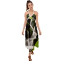 Waterfall Moss Korea Mountain Valley Green Forest Halter Tie Back Dress  View1