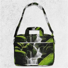 Waterfall Moss Korea Mountain Valley Green Forest Macbook Pro 13  Shoulder Laptop Bag  by Ndabl3x