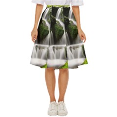 Waterfall Moss Korea Mountain Valley Green Forest Classic Short Skirt by Ndabl3x