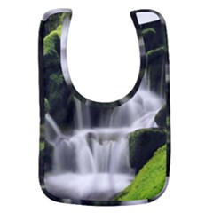 Waterfall Moss Korea Mountain Valley Green Forest Baby Bib by Ndabl3x