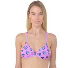 Hearts Pattern Love Reversible Tri Bikini Top by Ndabl3x