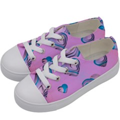 Hearts Pattern Love Kids  Low Top Canvas Sneakers by Ndabl3x