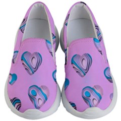 Hearts Pattern Love Kids Lightweight Slip Ons by Ndabl3x