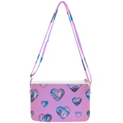 Hearts Pattern Love Double Gusset Crossbody Bag by Ndabl3x