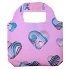 Hearts Pattern Love Premium Foldable Grocery Recycle Bag by Ndabl3x