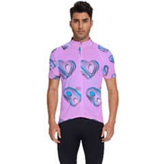 Hearts Pattern Love Men s Short Sleeve Cycling Jersey by Ndabl3x