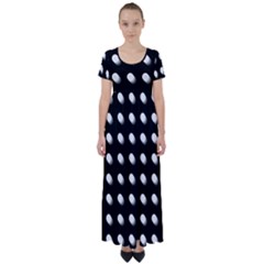 Background Dots Circles Graphic High Waist Short Sleeve Maxi Dress by Ndabl3x