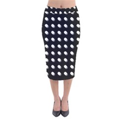 Background Dots Circles Graphic Velvet Midi Pencil Skirt by Ndabl3x