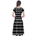 Background Dots Circles Graphic Cap Sleeve Wrap Front Dress View2