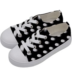 Background Dots Circles Graphic Kids  Low Top Canvas Sneakers by Ndabl3x