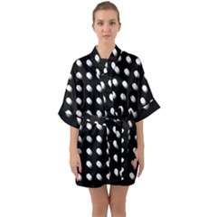 Background Dots Circles Graphic Half Sleeve Satin Kimono  by Ndabl3x