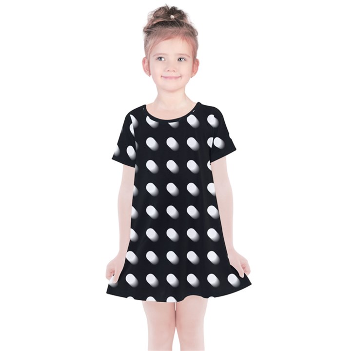 Background Dots Circles Graphic Kids  Simple Cotton Dress