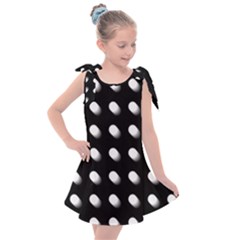 Background Dots Circles Graphic Kids  Tie Up Tunic Dress by Ndabl3x