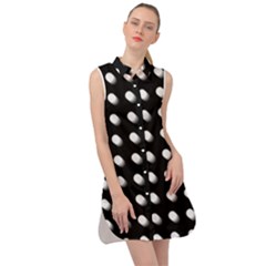 Background Dots Circles Graphic Sleeveless Shirt Dress by Ndabl3x