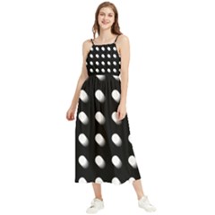 Background Dots Circles Graphic Boho Sleeveless Summer Dress by Ndabl3x