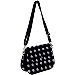 Background Dots Circles Graphic Saddle Handbag by Ndabl3x