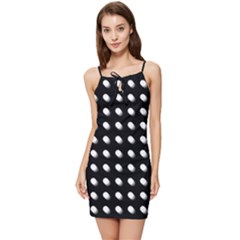 Background Dots Circles Graphic Summer Tie Front Dress by Ndabl3x