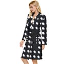 Background Dots Circles Graphic Long Sleeve Velvet Robe View2