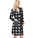 Background Dots Circles Graphic Long Sleeve Velvet Robe View3