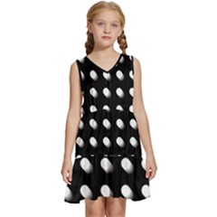 Background Dots Circles Graphic Kids  Sleeveless Tiered Mini Dress by Ndabl3x