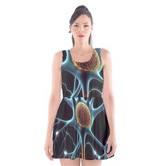 Organism Neon Science Scoop Neck Skater Dress by Ndabl3x