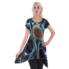 Organism Neon Science Short Sleeve Side Drop Tunic by Ndabl3x