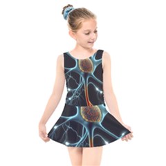 Organism Neon Science Kids  Skater Dress Swimsuit by Ndabl3x