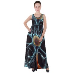 Organism Neon Science Empire Waist Velour Maxi Dress by Ndabl3x