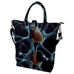 Organism Neon Science Buckle Top Tote Bag by Ndabl3x