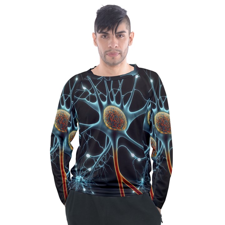 Organism Neon Science Men s Long Sleeve Raglan Tee