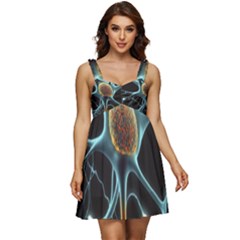 Organism Neon Science Ruffle Strap Babydoll Chiffon Dress by Ndabl3x