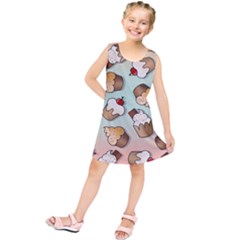 Cupcakes Cake Pie Pattern Kids  Tunic Dress by Ndabl3x