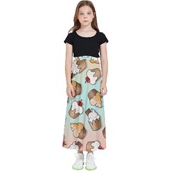 Cupcakes Cake Pie Pattern Kids  Flared Maxi Skirt by Ndabl3x