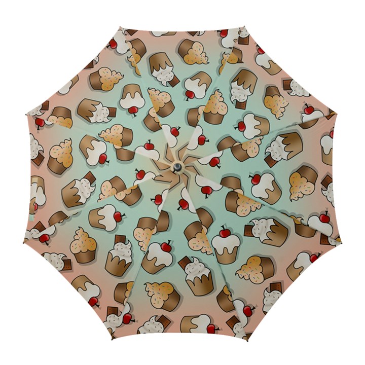 Cupcakes Cake Pie Pattern Golf Umbrellas