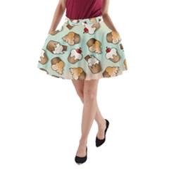 Cupcakes Cake Pie Pattern A-line Pocket Skirt by Ndabl3x