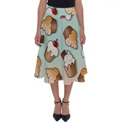 Cupcakes Cake Pie Pattern Perfect Length Midi Skirt by Ndabl3x