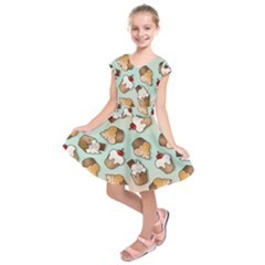 Cupcakes Cake Pie Pattern Kids  Short Sleeve Dress by Ndabl3x