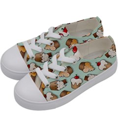 Cupcakes Cake Pie Pattern Kids  Low Top Canvas Sneakers by Ndabl3x