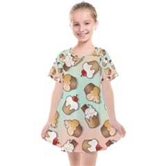 Cupcakes Cake Pie Pattern Kids  Smock Dress by Ndabl3x