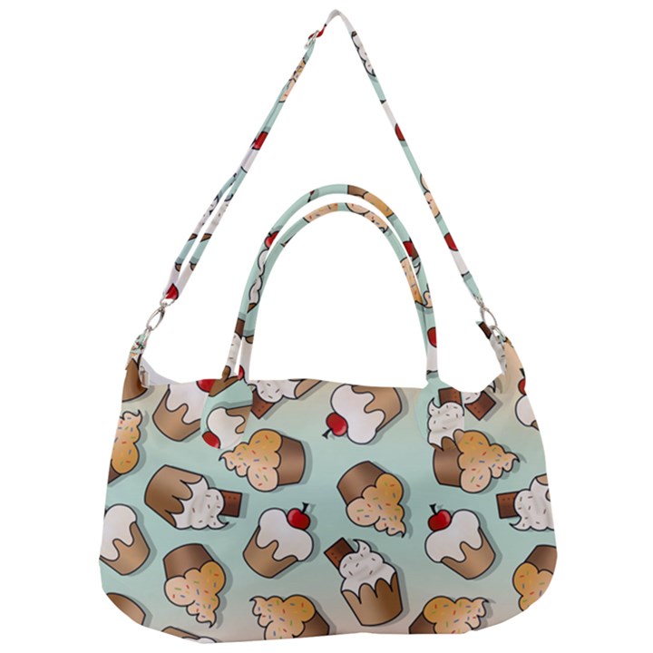 Cupcakes Cake Pie Pattern Removable Strap Handbag