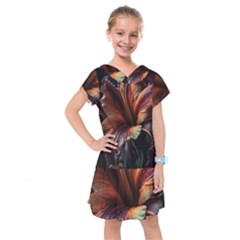 Flower Orange Lilly Kids  Drop Waist Dress by Ndabl3x