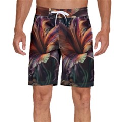 Flower Orange Lilly Men s Beach Shorts by Ndabl3x