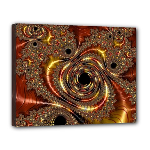 Geometric Art Fractal Abstract Art Canvas 14  X 11  (stretched) by Ndabl3x