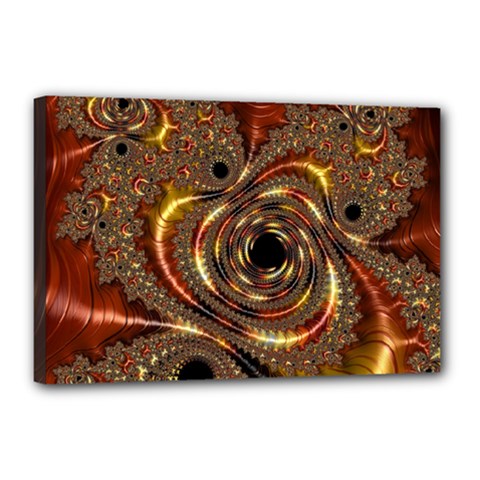 Geometric Art Fractal Abstract Art Canvas 18  X 12  (stretched) by Ndabl3x