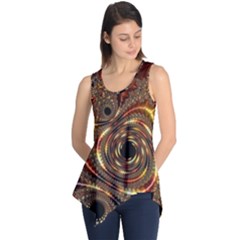 Geometric Art Fractal Abstract Art Sleeveless Tunic by Ndabl3x