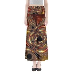 Geometric Art Fractal Abstract Art Full Length Maxi Skirt by Ndabl3x