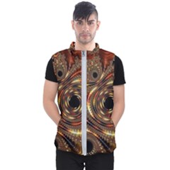 Geometric Art Fractal Abstract Art Men s Puffer Vest by Ndabl3x